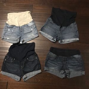 Maternity jean shorts